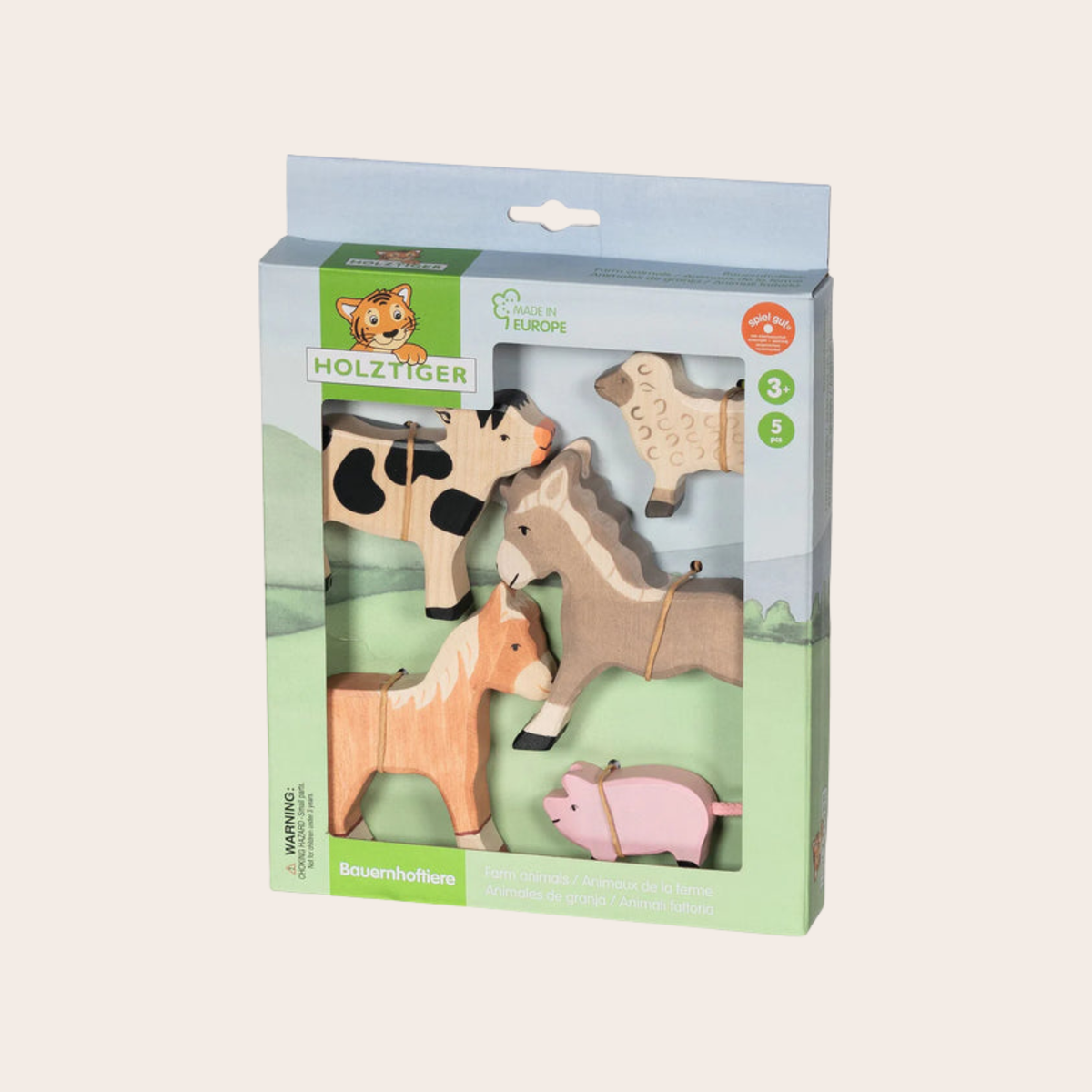 Holztiger Farm Animals Set | 5 Pieces